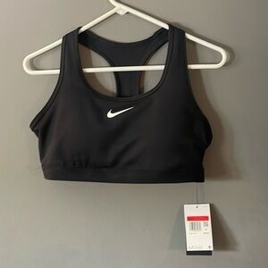 Nike black, medium support sports bra.